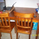 All wood kitchen table