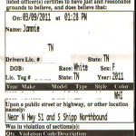 speeding ticket